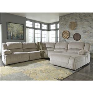 Signature Design by Ashley Toletta - Granite Power Reclining Sectional with Chaise